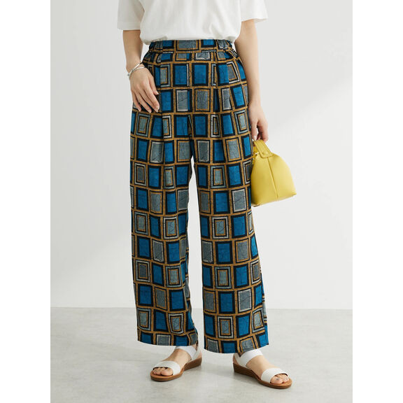 Celana Wanita - Bobo Tokyo - Uchida African Pattern Eazy Pants Blue