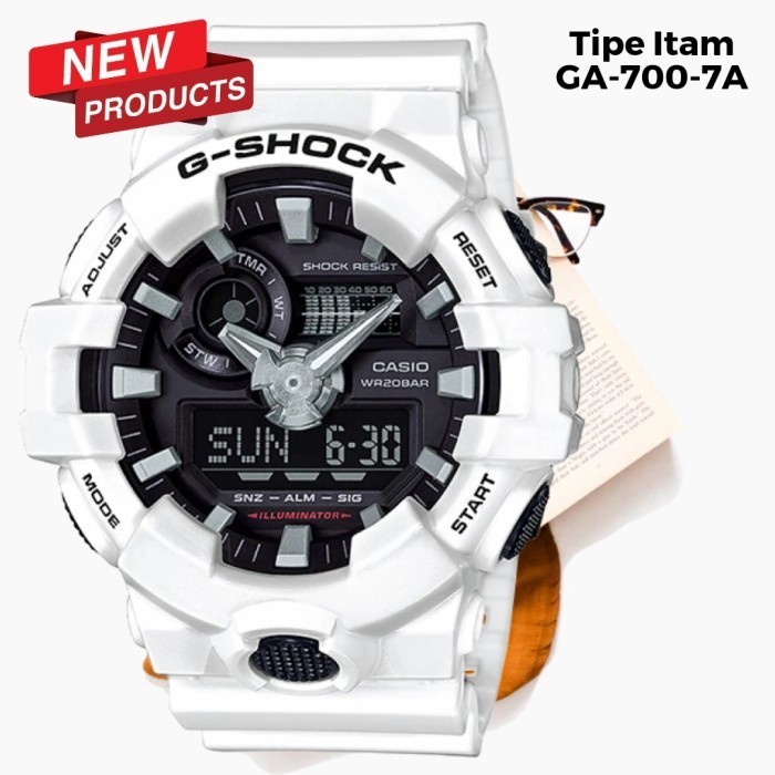 Jam Tangan Pria Casio G-shock GA 700 white ori bm Limited