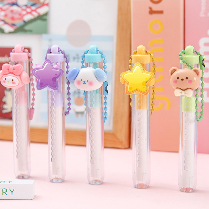 

BEST PENGHAPUS MEKANIK SLIDE UNTUK PENSIL KARAKTER BONEKA KARTUN LUCU / ERASER FOR PENCIL CARTOON