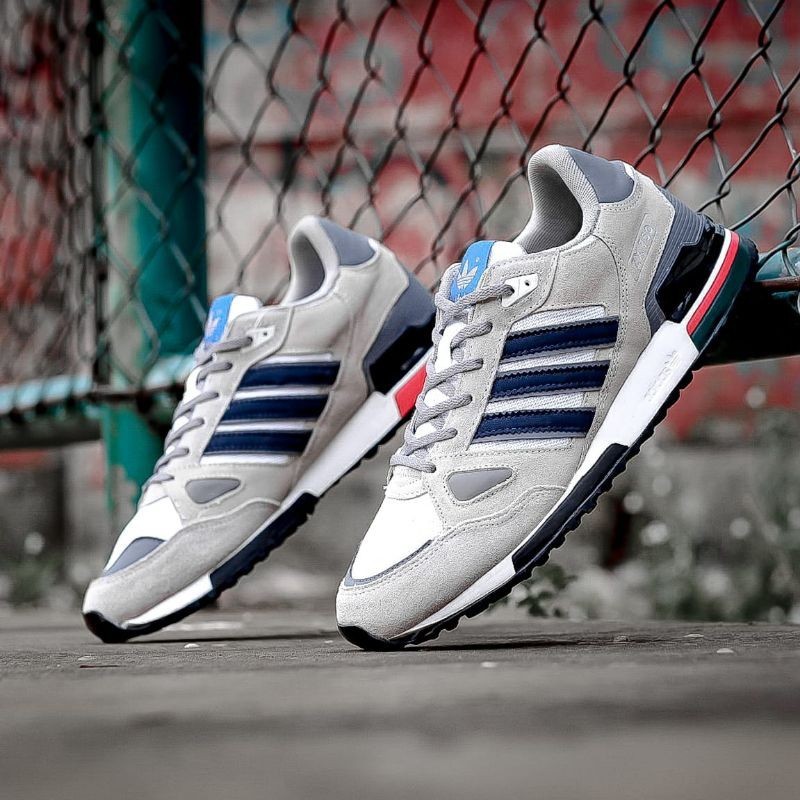 Adidas Zx750 Shoes Men's Grey Stripe Black Original 100% - Sepatu Adidas Zx 750 Original