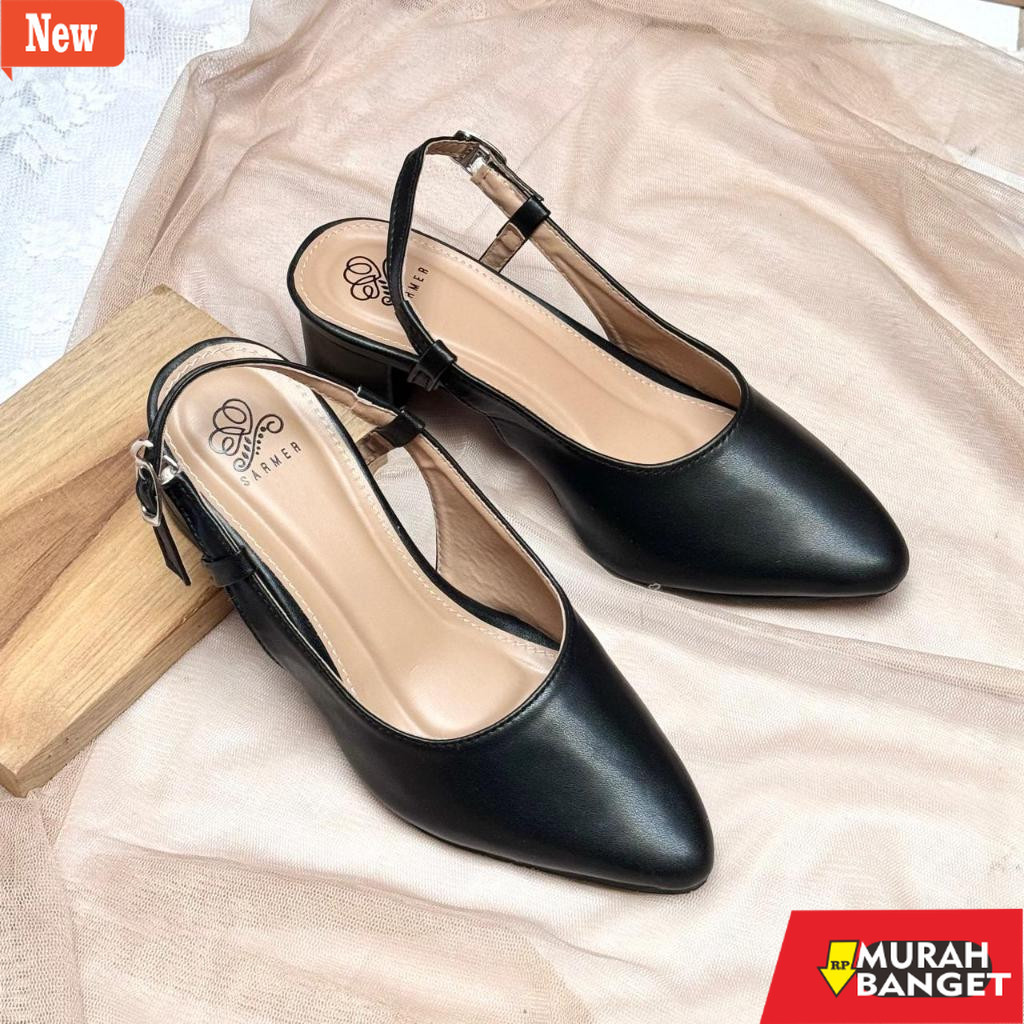 shopee haul sepatu heels wanita SARMER - DAMARA HEELS BLACK