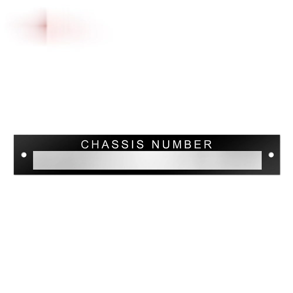 

High Quality Aluminium Chassic Vin Serial Number Plate ID Tag Vehicle Date Identification 100 X 15MM