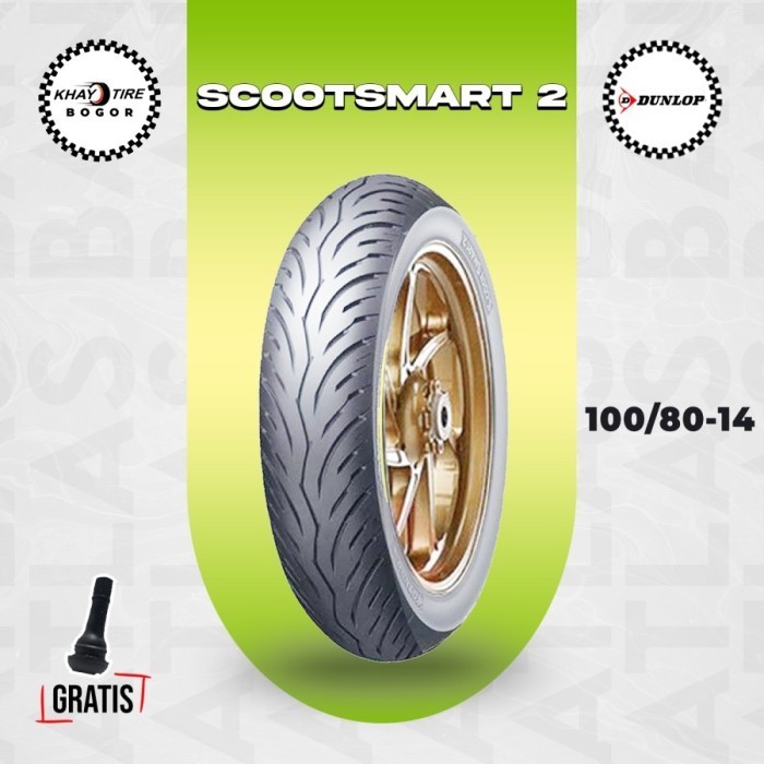 Ban Depan Motor Honda PCX Dunlop Scootsmart 2 100/80 Ring 14 Tubeless