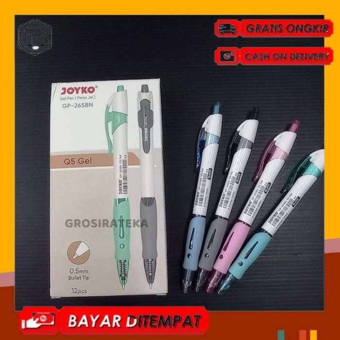 

BALLPONIT, BOLPEN, PULPEN GEL PEN GP 265BN Q5 HITAM JOYKO - 1 pak