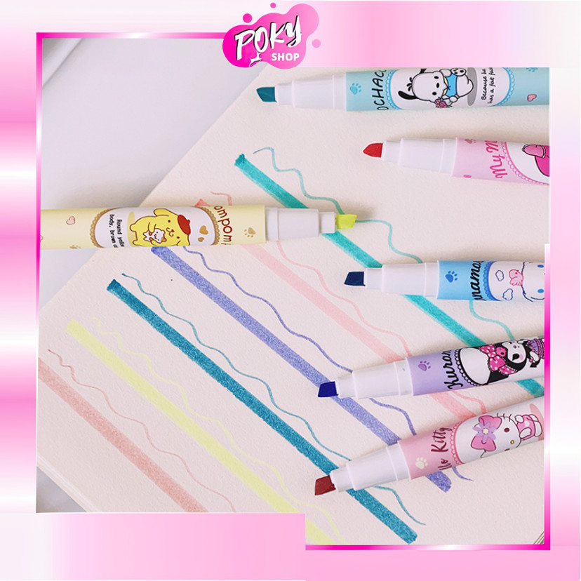 

POKY - S6347 Set Highlighter Warna Warni / 6 PCS Stabilo Motif Karakter / Highlighter Pen Warna Pastel