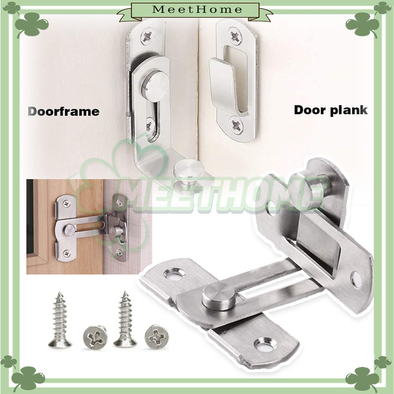 Kunci Geser Pintu/Gembok Selot Pintu Cantolan/Gembok Kamar Slot Jendela Gerendel/Free Sekrup Stainle