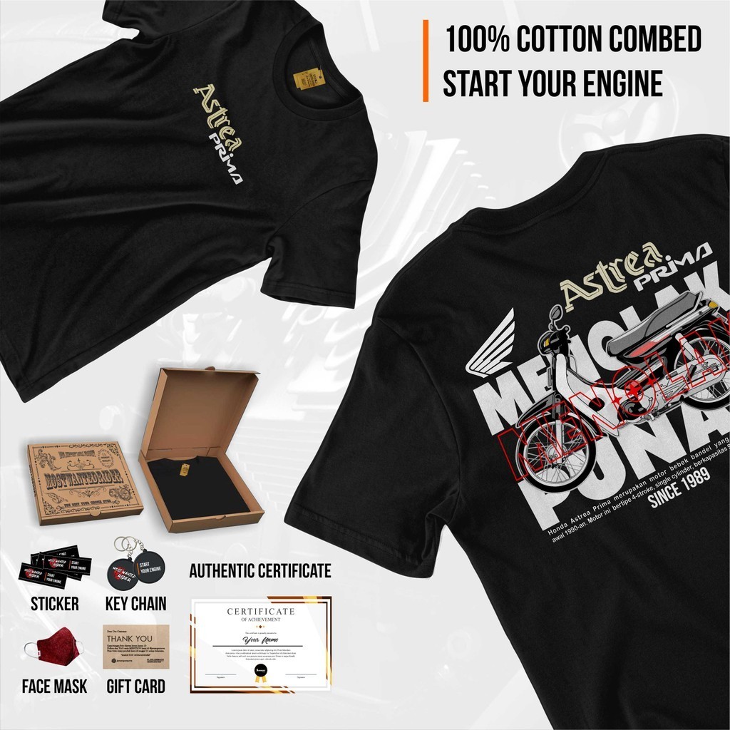 KAOS ASTREA PRIMA KAOS MOTOR PRIMA INDONESIA KAOS HONDA CB GL MP TIGER RX KING KAOS MOTOR CLASSIC T-