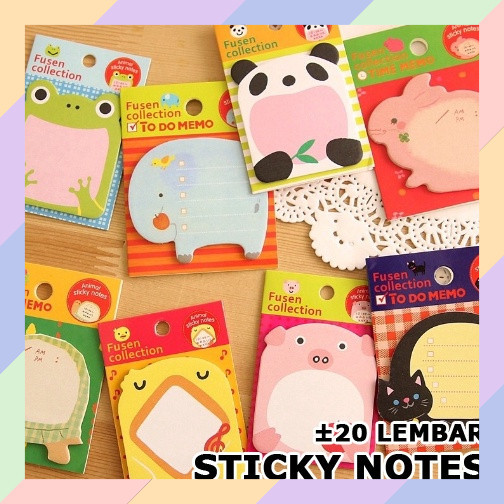 

AT44 Sticky Notes Memo Motif Karakter Lucu Kertas Catatan Tempel Pengingat 29A3