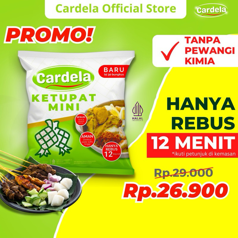 

CARDELA Ketupat Mini - 600gr (30 pcs x 20gr)