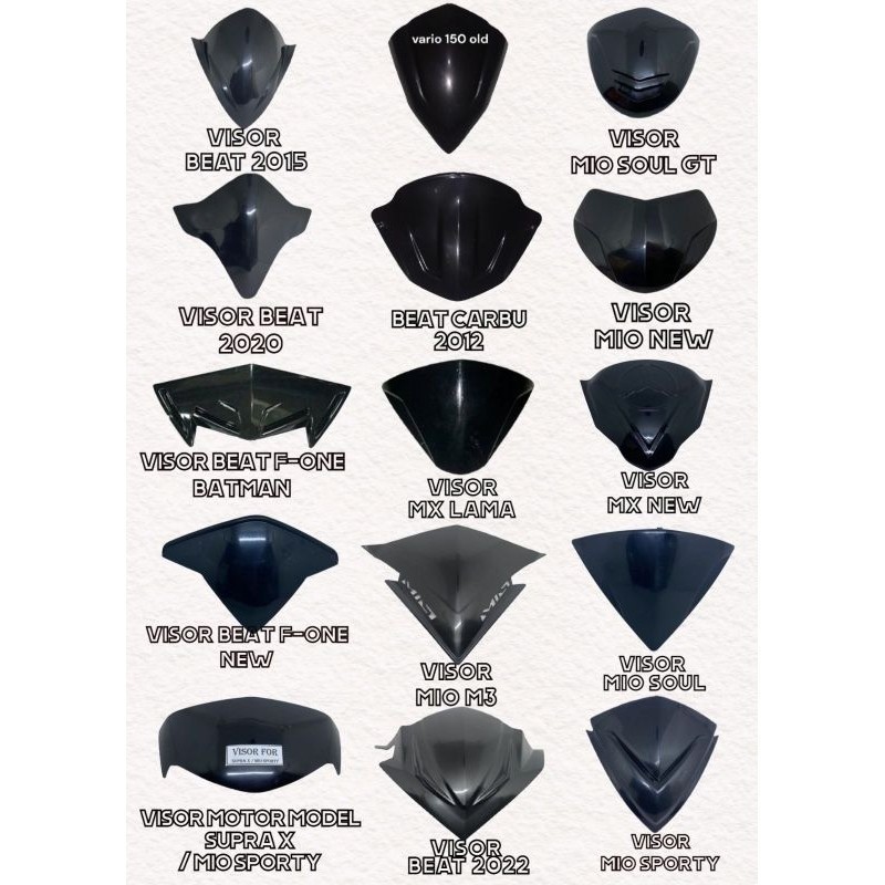 [ DELSER MOTOR ] VISOR BEAT 2015 VARIO 150 OLD MIO SOUL GT BEAT 2020 CARBU 2012 KARBU MIO NEW BEAT F