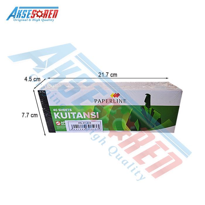 

Aksesoren Buku Kuitansi Paperline PPL KT 40 M [1 Pack/10 Buku] / Kertas Kwitansi Ukuran Kecil / Nota Harga