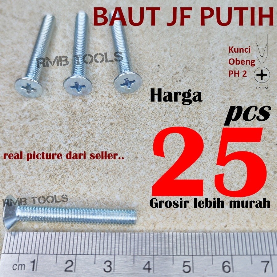 M5x35 BAUT JF FLAT HEAD VERSENG M5 / BAUT OBENG PLUS Machine Screw M5