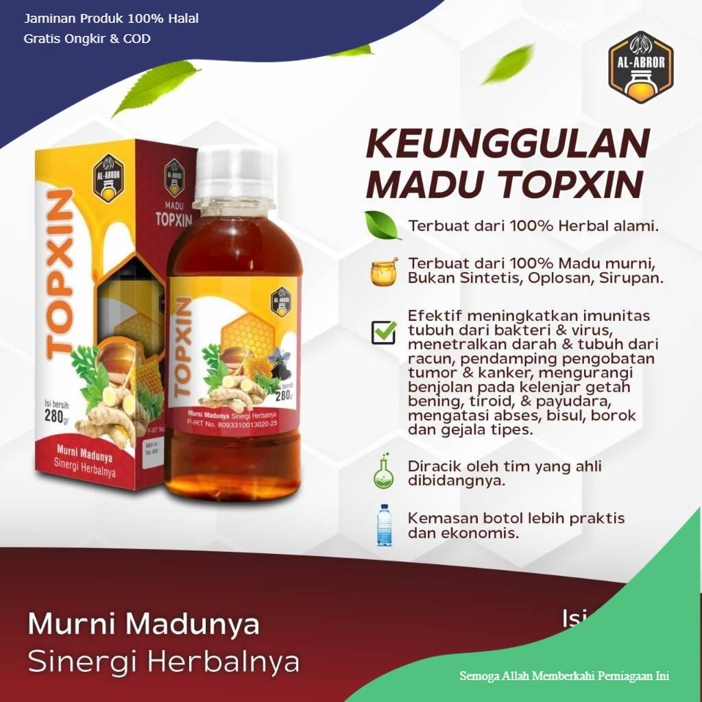 Madu Topxin Meringankan benjolan pada kelenjar tyroid getah bening manfaat Madu Murni, Temu Putih, M