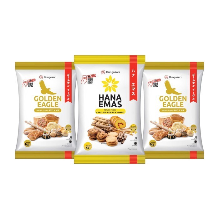 

TERJUAL BUY Bungasari 2pcs Golden Eagle Tepung 1kg + 1pcs Hana Emas Tepung 1kg