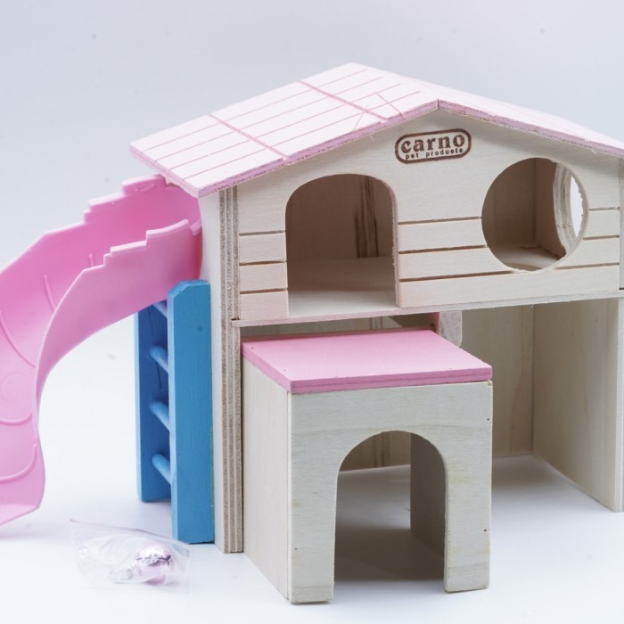 Rumah Hamster Prosotan Hamtaro Nest Cabin Warm Villa Small Pet Pets Tempat Tidur Sembunyi Landak Kec