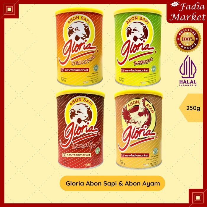 

Gloria Abon Sapi Ayam Kaleng 250g