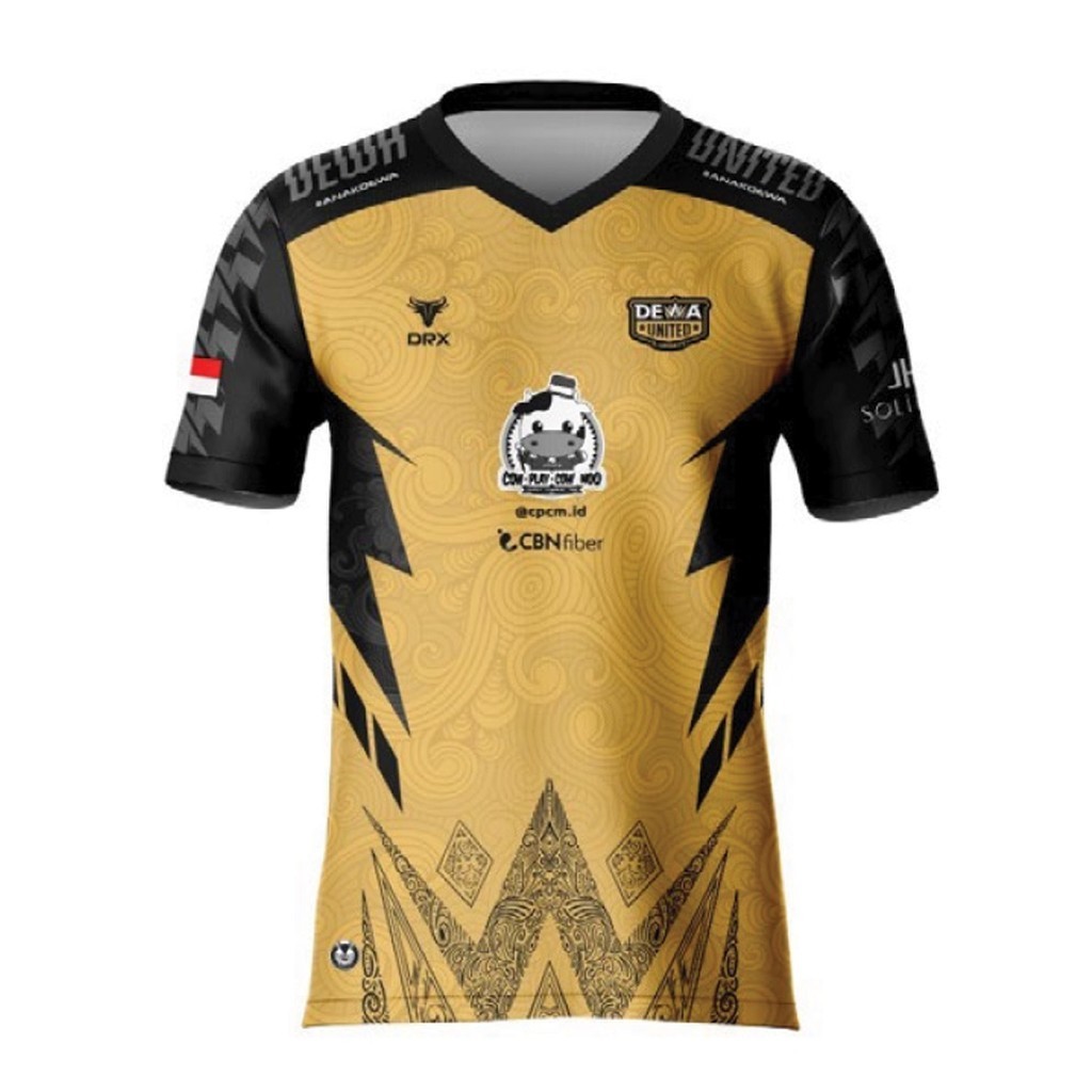 Dewa United Official Esports Jersey Home 2024 Gold