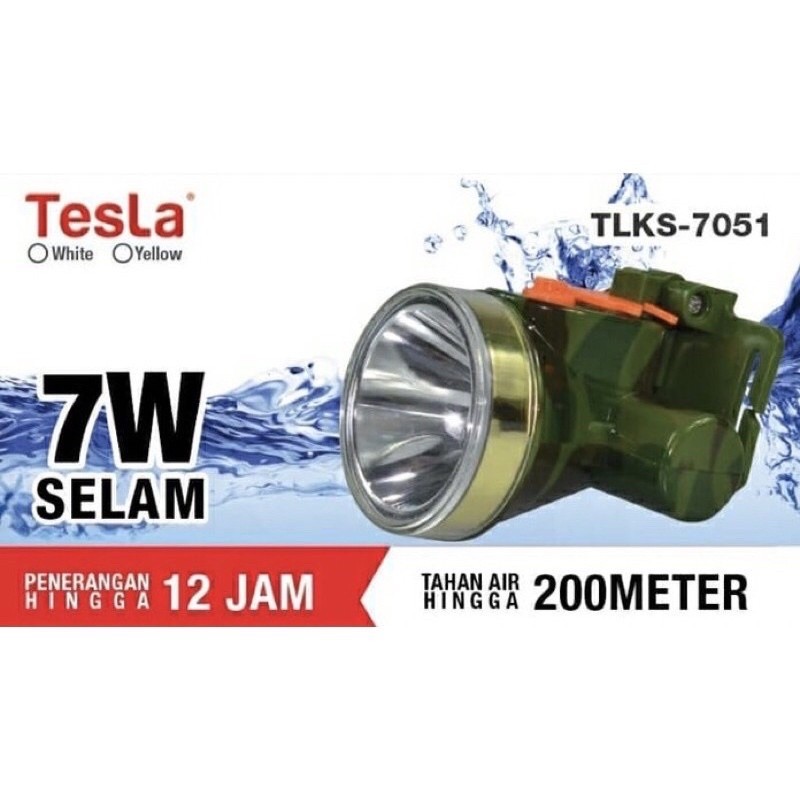 Senter Kepala Tesla 7 Watt TLKS 7051 Selam