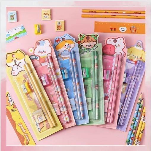 

MINI STATIONERY SET ALAT TULIS SEKOLAH 5 in 1 KARAKTER LUCU