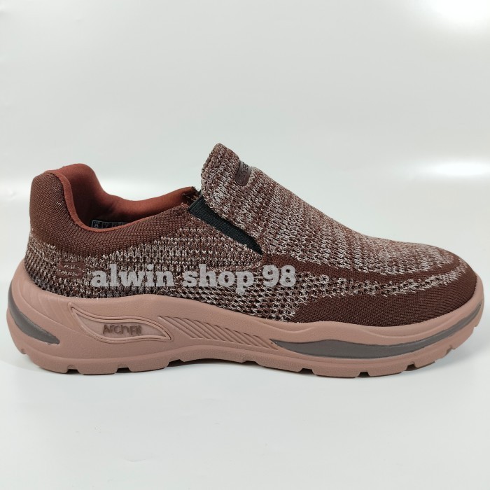 PROMO Skechers Arch Fit Motley Men's Leiusure/Sepatu Skechers Pria Slip On  - coklat, 40 TERMURAH