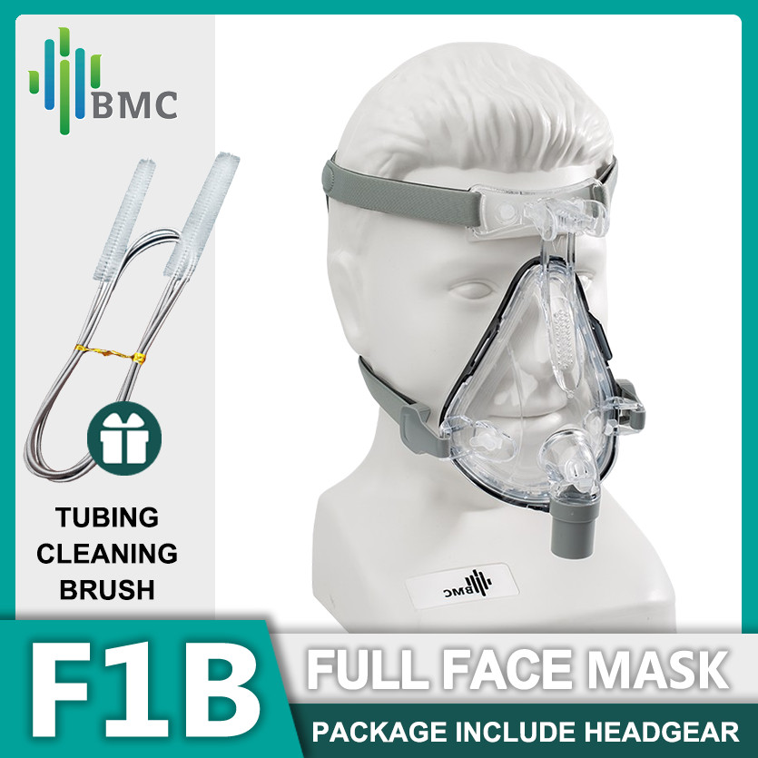 BMC F1B CPAP Mask Full Face Mask BiPAP Universal Nasal Face Mask Anti Snoring Apnea Sleep Aiding OSA