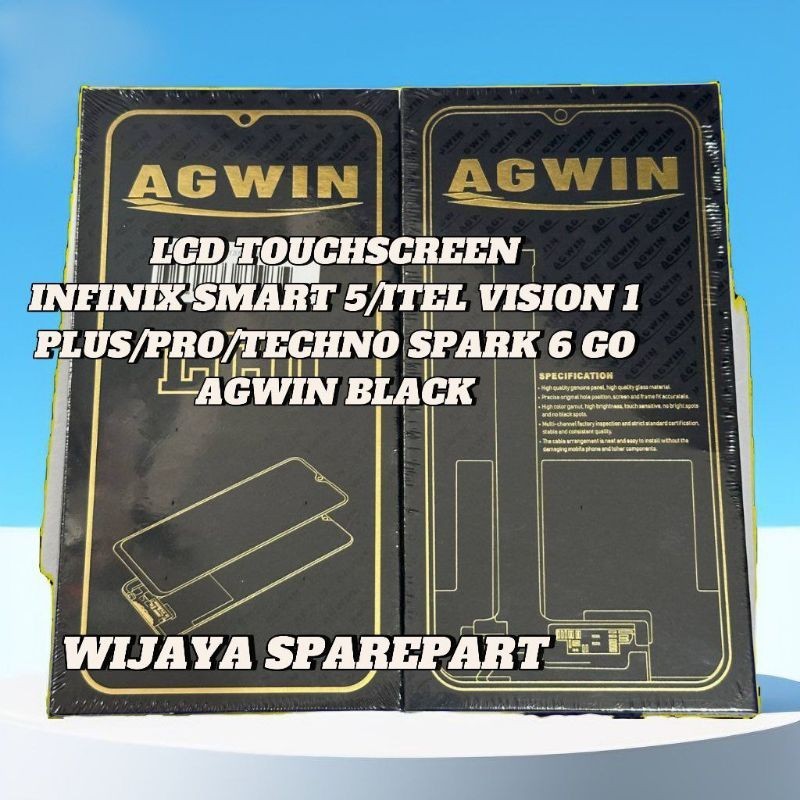 LCD TOUCHSCREEN INFINIX SMART 5/ITEL VISION 1 PLUS/PRO/TECHNO SPARK 6 GO AGWIN BLACK