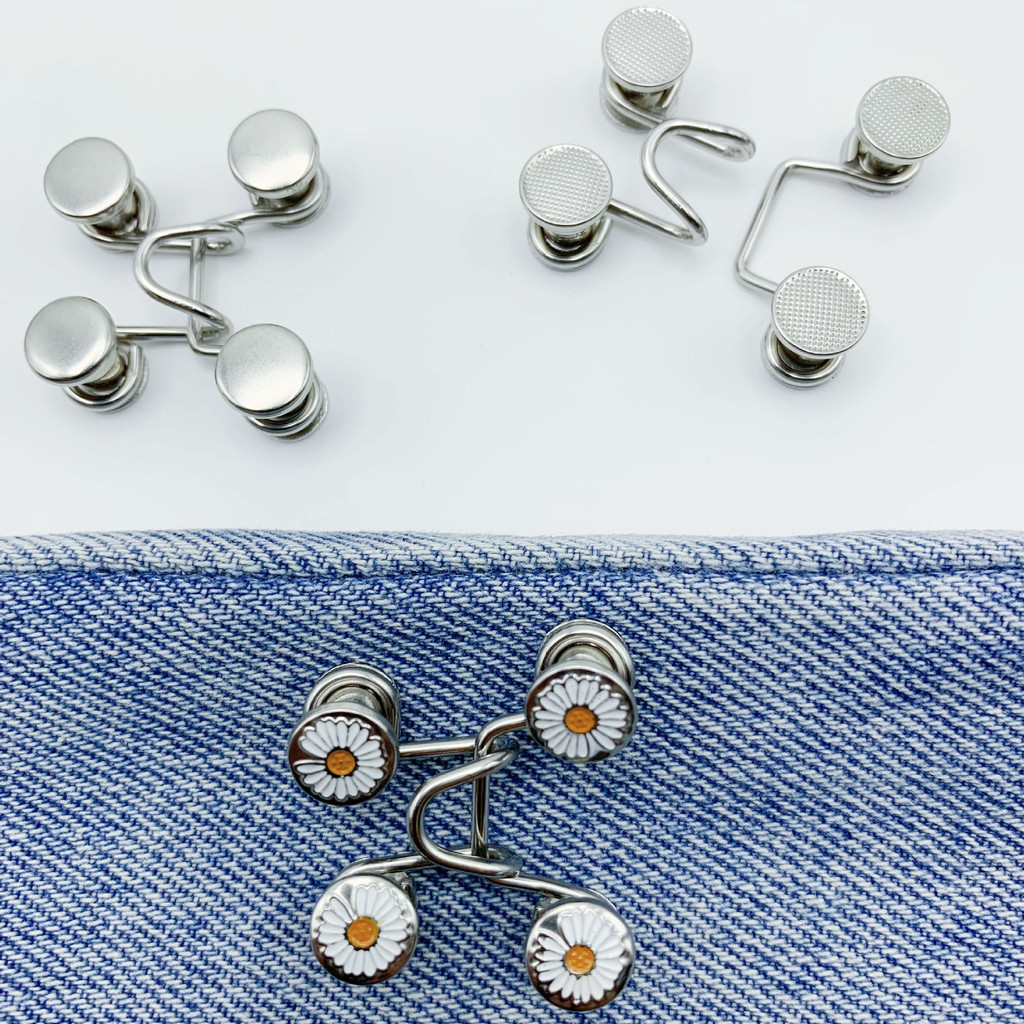 Kait Pengecil Lingkar Pinggang / Kancing Jeans Logam Simpel / Kancing Pengecil Jeans / Kancing Celan