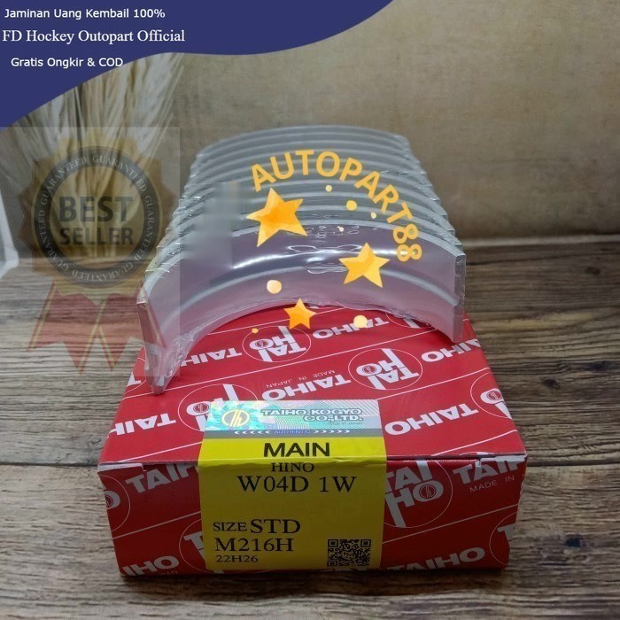 Metal Duduk Main Bearing Hino Dutro HT130 HT125 STD Taiho Japan