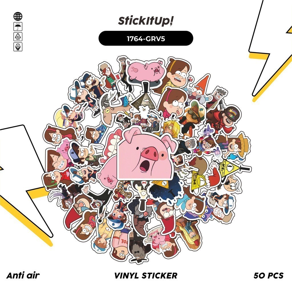 

COD✨ 50 Pcs Stiker GRAVITY FALLS CHARACTER MIX 05 Lucu Anti Air Untuk Dekorasi Notebook Sepeda Skateboard Handphone DIY