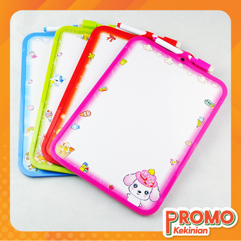 

Promo Kekinian - S6246 Colorful White Board Free Spidol / Papan Tulis Mini untuk Anak