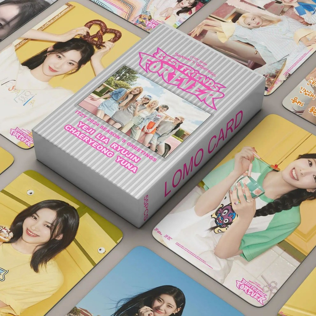 

55PCS Kpop ITZY Lomo Cards 2024 Season Greeting New Album Photocards Itzy Photos Print Cards