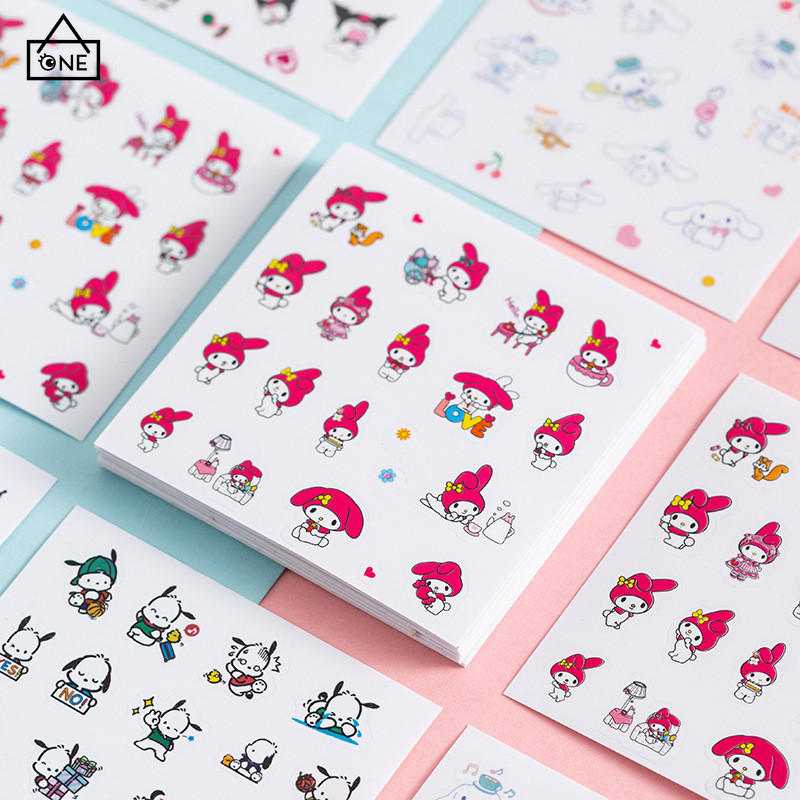 

COD❤️Stiker Sanrio Stiker Kartun Anak-anak Stiker Tahan Air Putri Lucu Stiker Kuromi