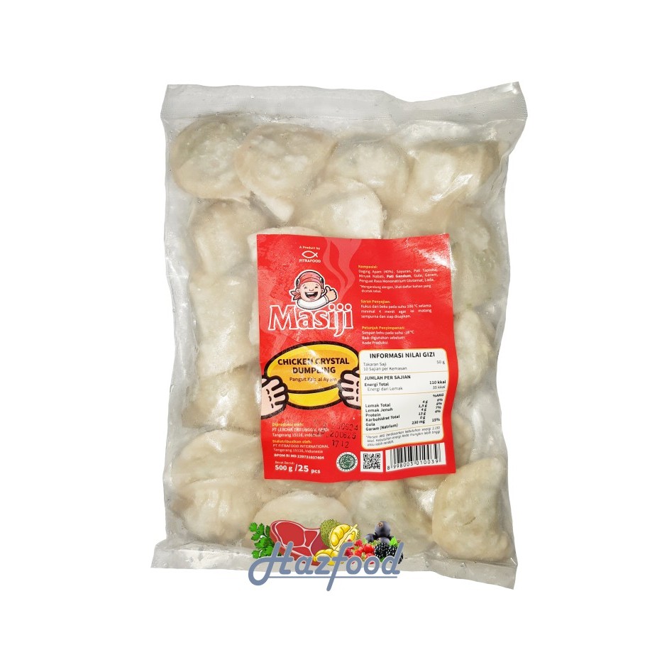 

Masiji Chicken Crystal Dumpling | Pangsit Kristal Ayam (25 pcs) 500 Gram