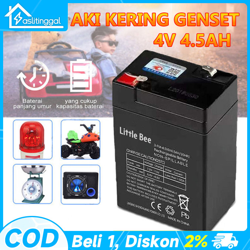 Aki kering 6v 4.5ah/ aki kering genset 6v 20ah/Aki Timbangan Digital VRLA SINUS 6V 4Ah 4.5Ah Aki Eme