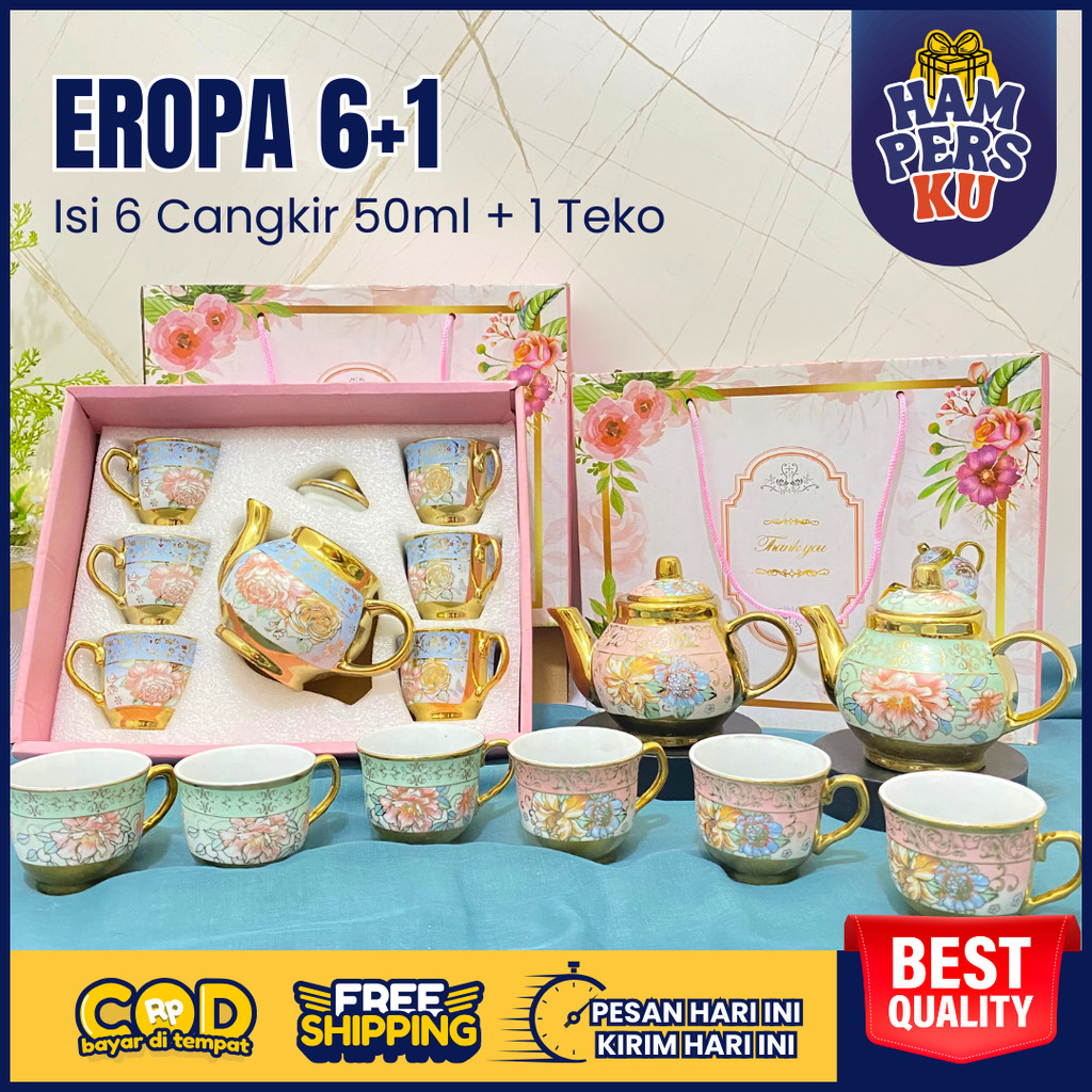 Hampers Gelas Untuk Kado Pernikahan Bermanfaat Cangkir Set Keramik Aesthetic EROPA Perpisahan Guru