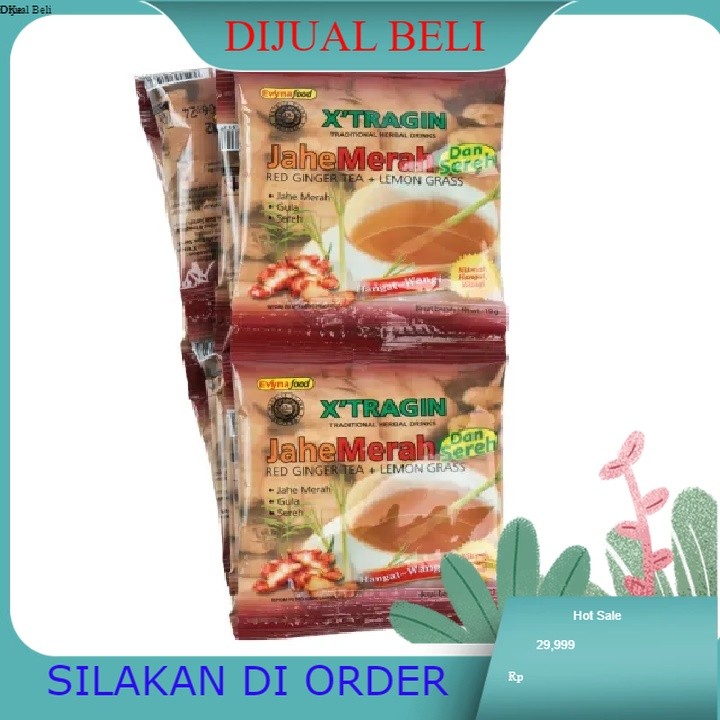 

Jahe Merah plus sereh 10 sachet Minuman Bubuk nikmat hangat wangi