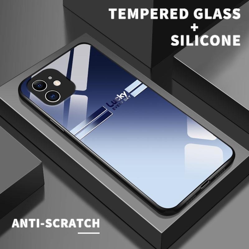 Hard Case Glass Case For iPhone 11 12 11 Pro Max Mini 6 6S Plus 7 8 Plus SE 2020 2022 X XS Max XR Te