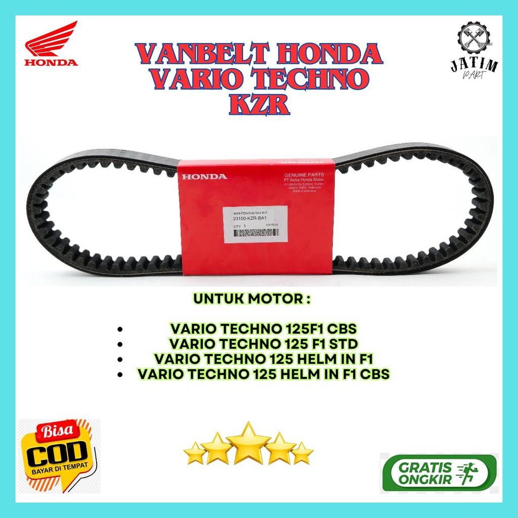 Vanbel Vario 125 Old Ori / V Belt Honda Vario 125 Techno original Premium - 23100-kzr-601