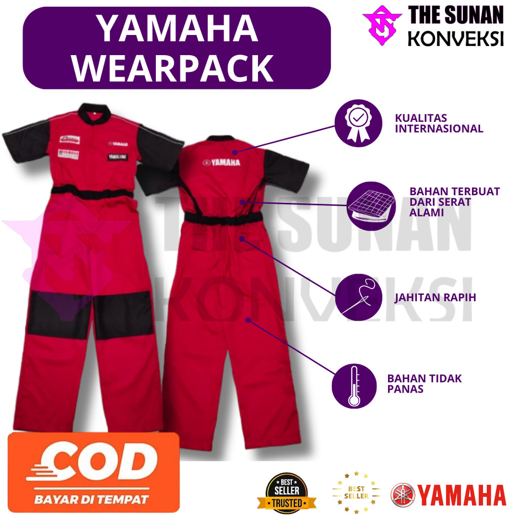 Seragam Mekanik Yamaha | Wearpack Yamaha | Seragam Yamaha Mekanik | Seragam Bengkel Yamaha