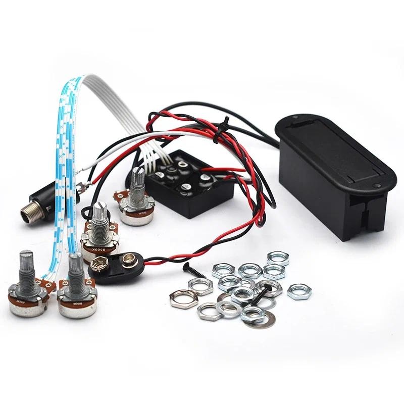 2 Band Pre-wired Active Bass Circuit Active & Passive EQ Equalizer Electric Bass Preamp Circuit