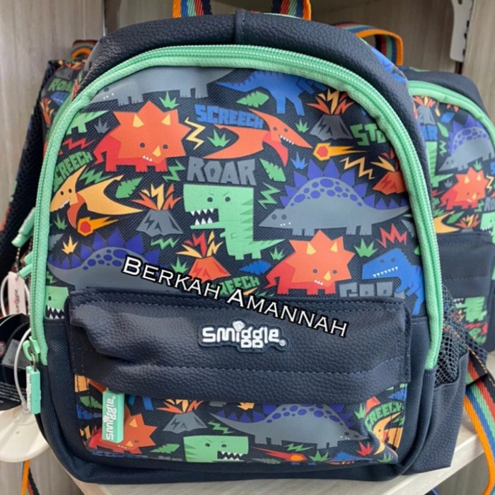 smiggle teeny tiny backpack original/tas smiggle ori - under dino