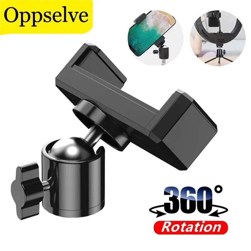 Ball Head + Holder 1/4 sekrup bola adaptor kepala Clamp HP Tripod Selfie 360 Putar braket kamera Por