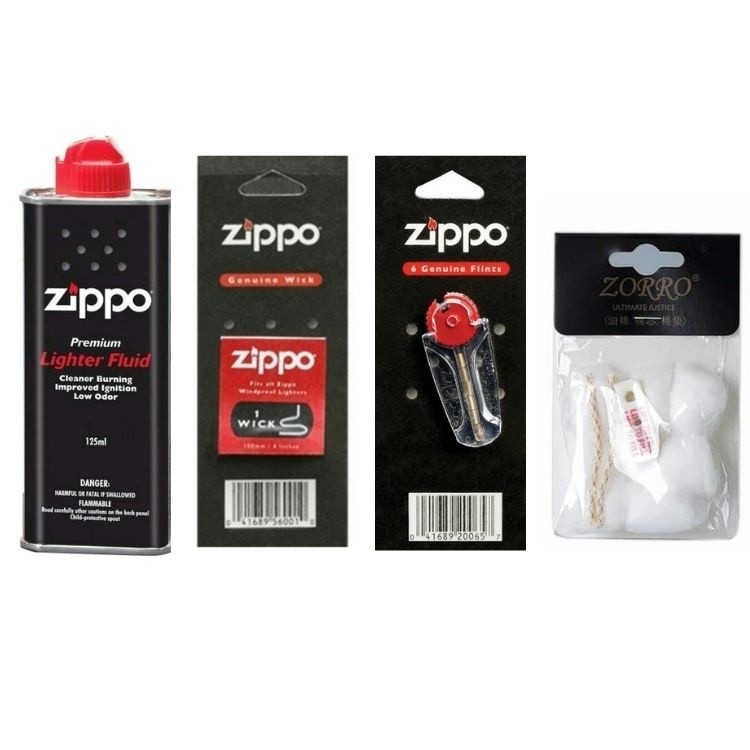 BISA COD(your-style.co) | Paket Super Lengkap Minyak Zippo Batu Zippo Sumbu Zippo Kapas Zippo Karet 