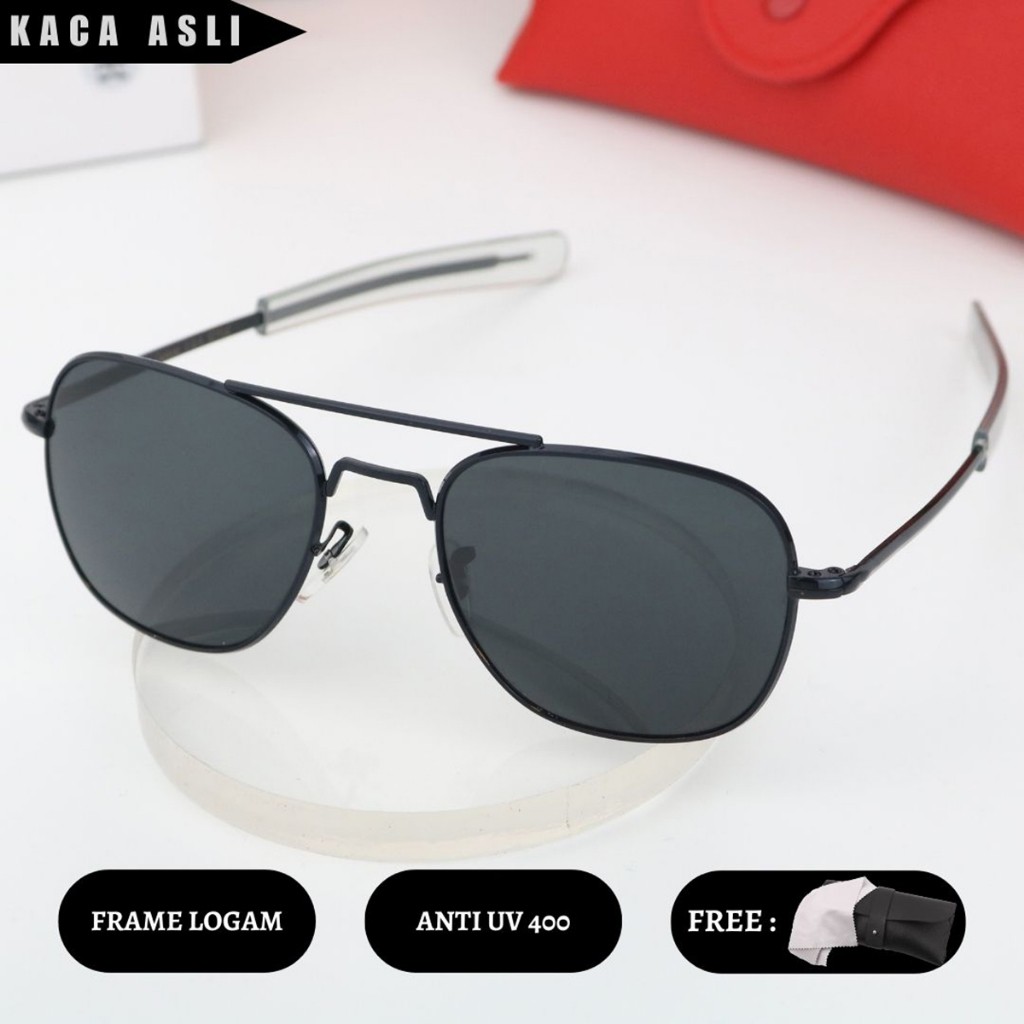 【Free Dompat&Lap】COD-【AO57】Kacamata Hitam Anti UV400 Kacamata Original Fashion Pria,Sunglasses Lensa