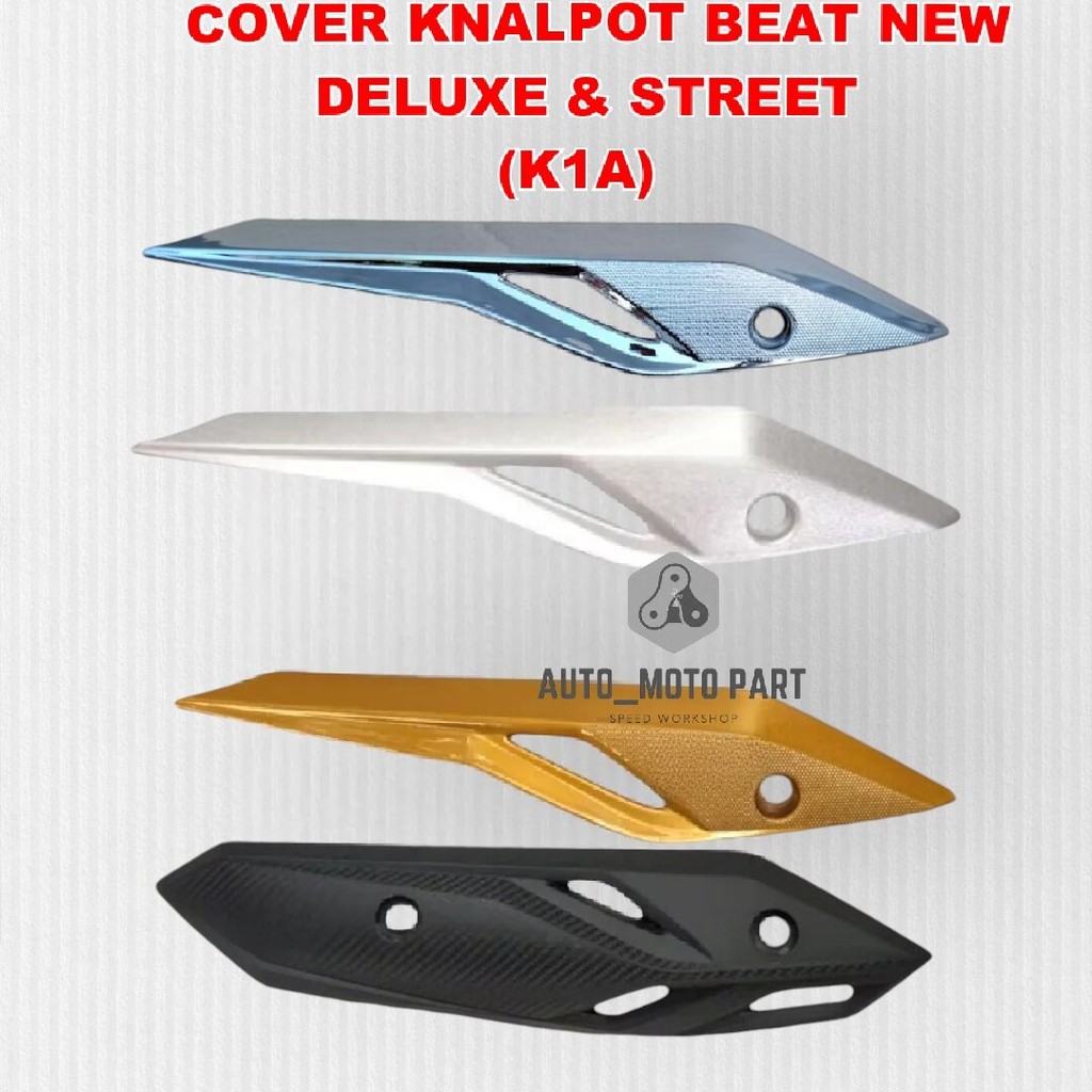 aksesoris garnish cover knalpot beat new deluxe street led K1A non original 2020 sd 2024 gold silver