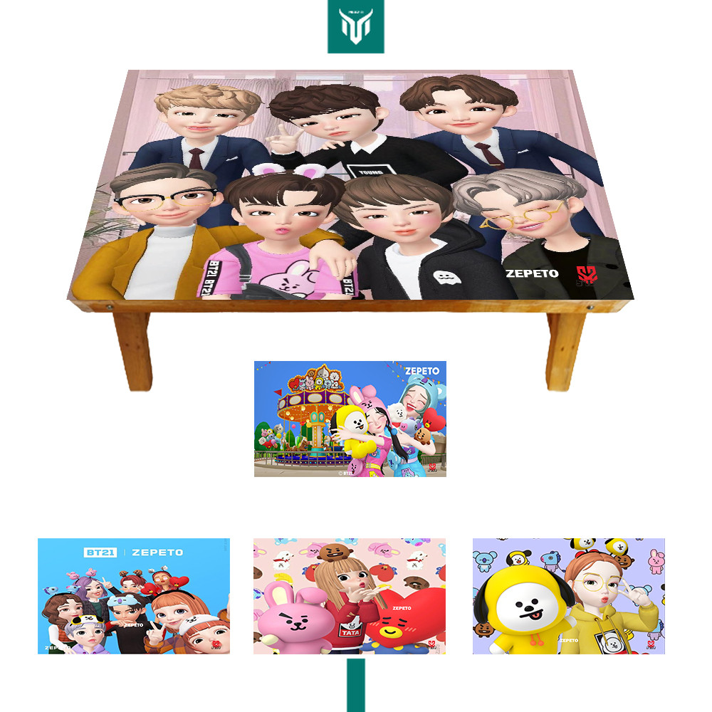 MEJA BELAJAR ANAK KARAKTER ZEPETO LIPAT