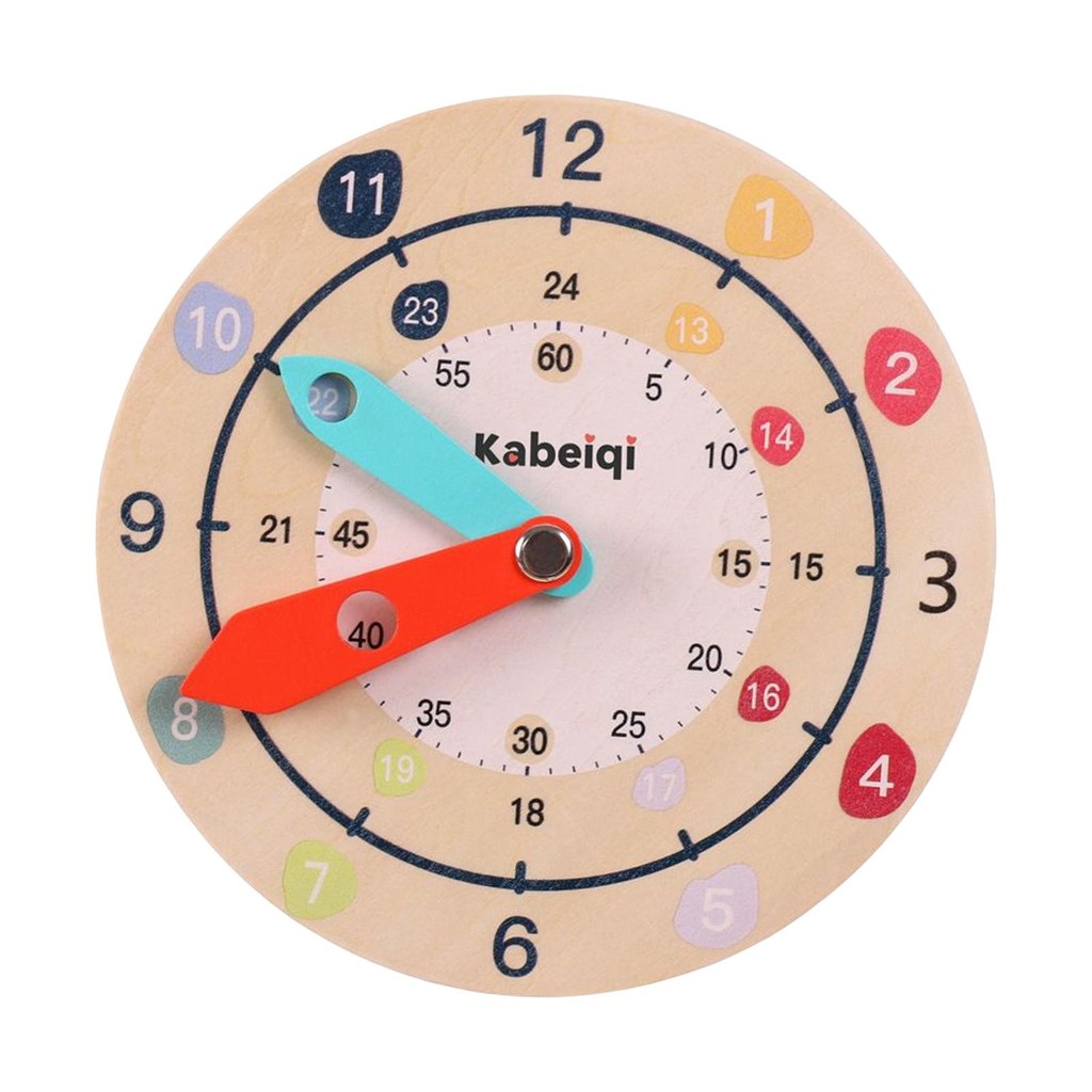 Montessori Wooden Clock Toys, Learning Activities Teaching, Montessori Early