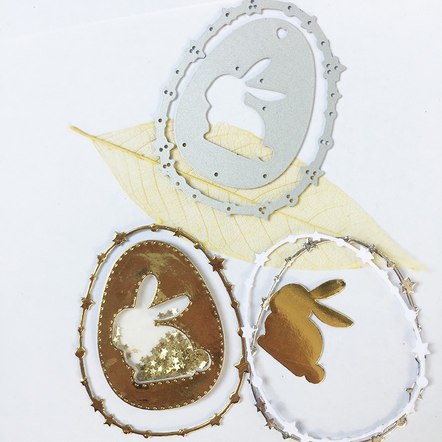 

Easter Bunny metal cutting mold template scrapbook DIY album stamp card embossing decoration process mold