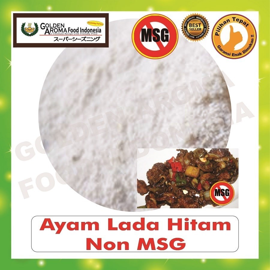 

Bubuk Tabur Ayam Lada Hitam Non MSG 70Gr Bumbu Masak Serbaguna Chicken black pepper Seasoning Powder