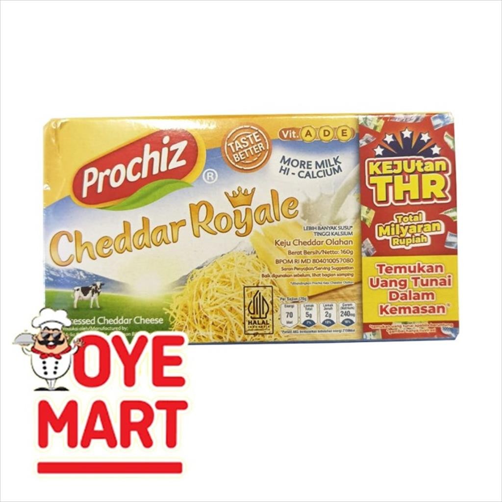 

PROCHIZ CHEDDAR ROYALE 160GR / KEJU CHEDDAR OLAHAN ROYAL 160GR